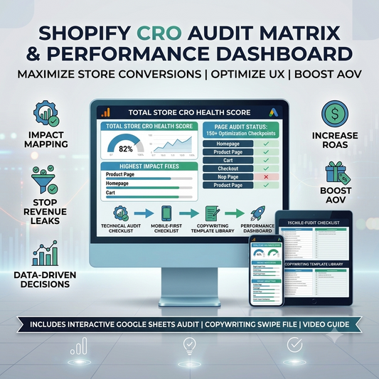 Shopify E-Commerce CRO Audit Matrix: Interactive Checklist & Copywriting Templates for Higher Conversions